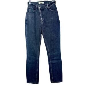 Abercrombie & Fitch 90s Slim Straight Ultra High Rise Black Denim Jeans Sz 26 2